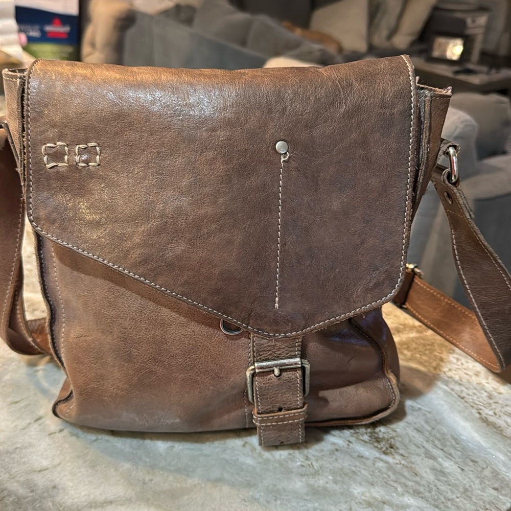 Bed Stu Venice Beach Buckle Weathered Leather Crossbody